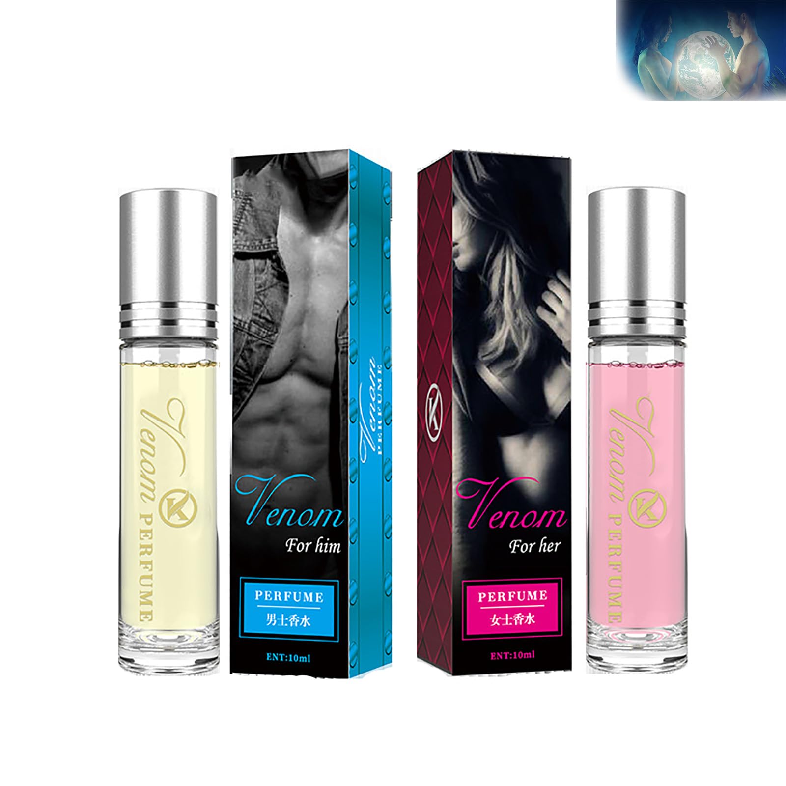 AZOIL Vulani Perfum, Long-Lasting Lunex Phero Perfume, Venom Scents Pheromones for Women, 2023 New Venom Fragrance,Aphrodite's Phero Perfume (2pcs*female+male)