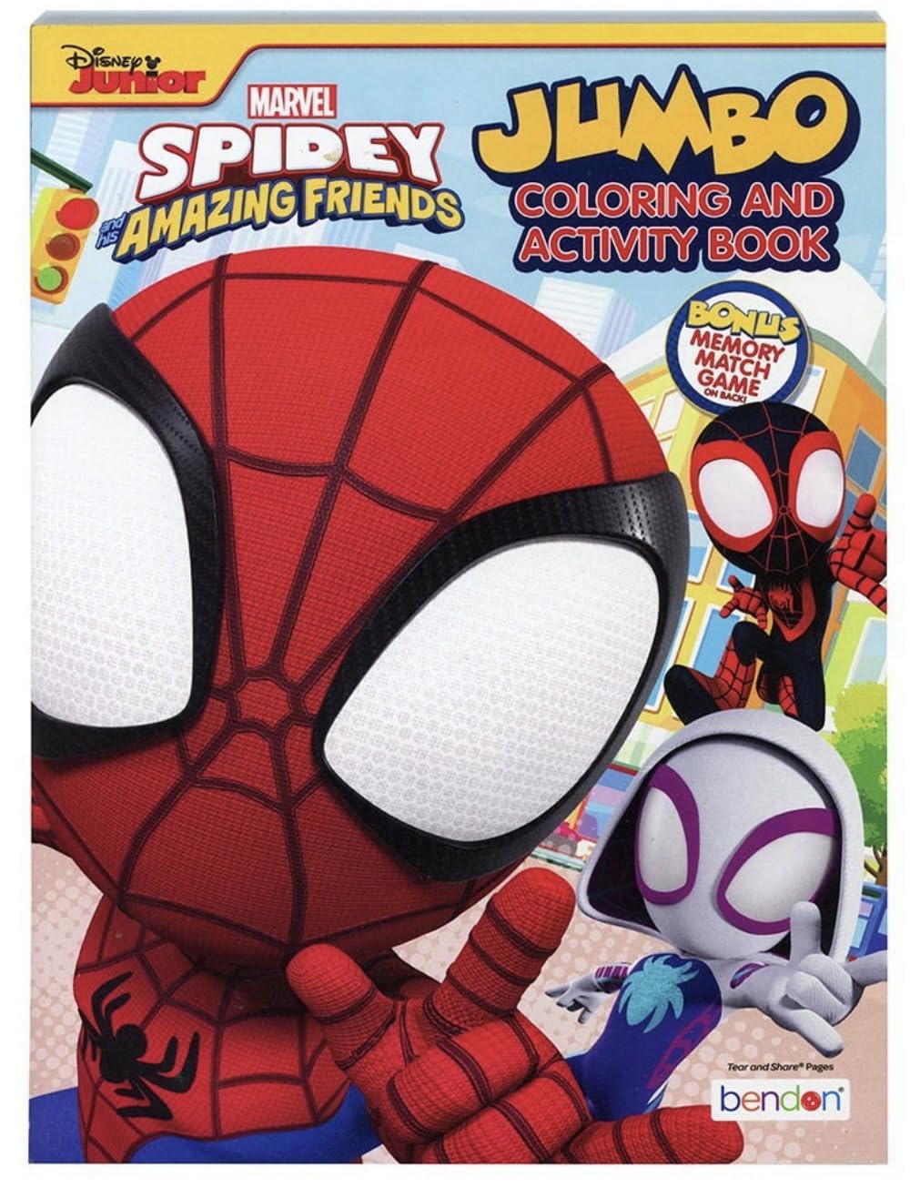 Spidey and His Amazing Friends Coloring and Activity Pad with Bonus Memory Match Game on Back - 80 Pages