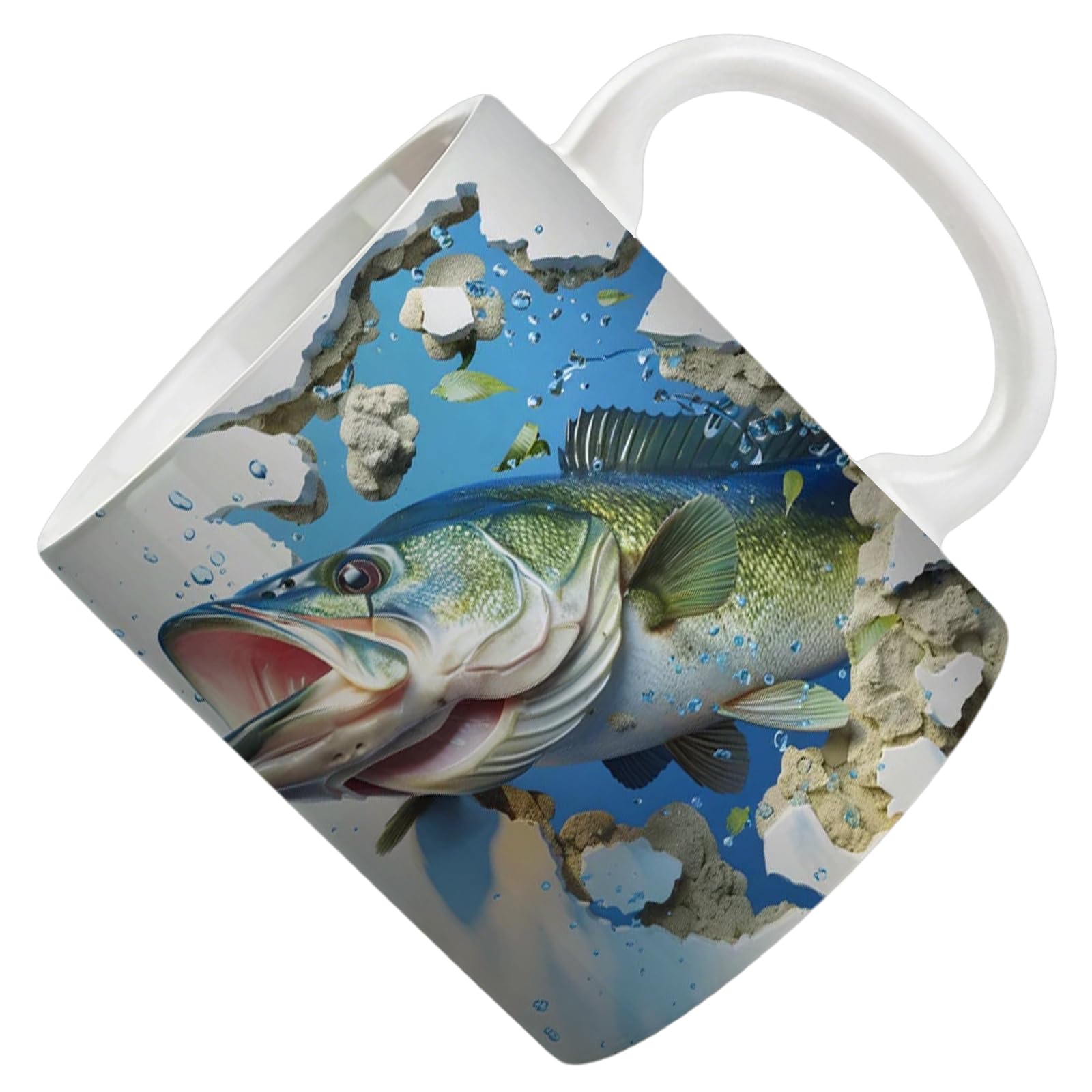 Zxfdsfdbnm Ceramic Coffee Mug 350ml Funny I ' d Rather Be Fishing Design Drinking Cup with Handle Birthday Retirement Dad Fisherman Mug