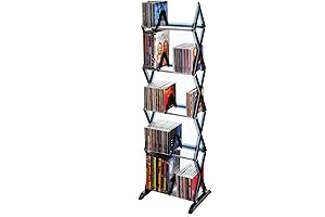 Atlantic Mitsu 5-Tier Portable DVD Stand: The Ultimate Entertainment Organizer for DVD,...