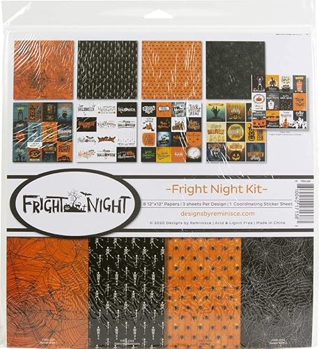 Reminisce Kit de colección de álbumes de recortes de la noche de miedo, 12 x 12 pulgadas