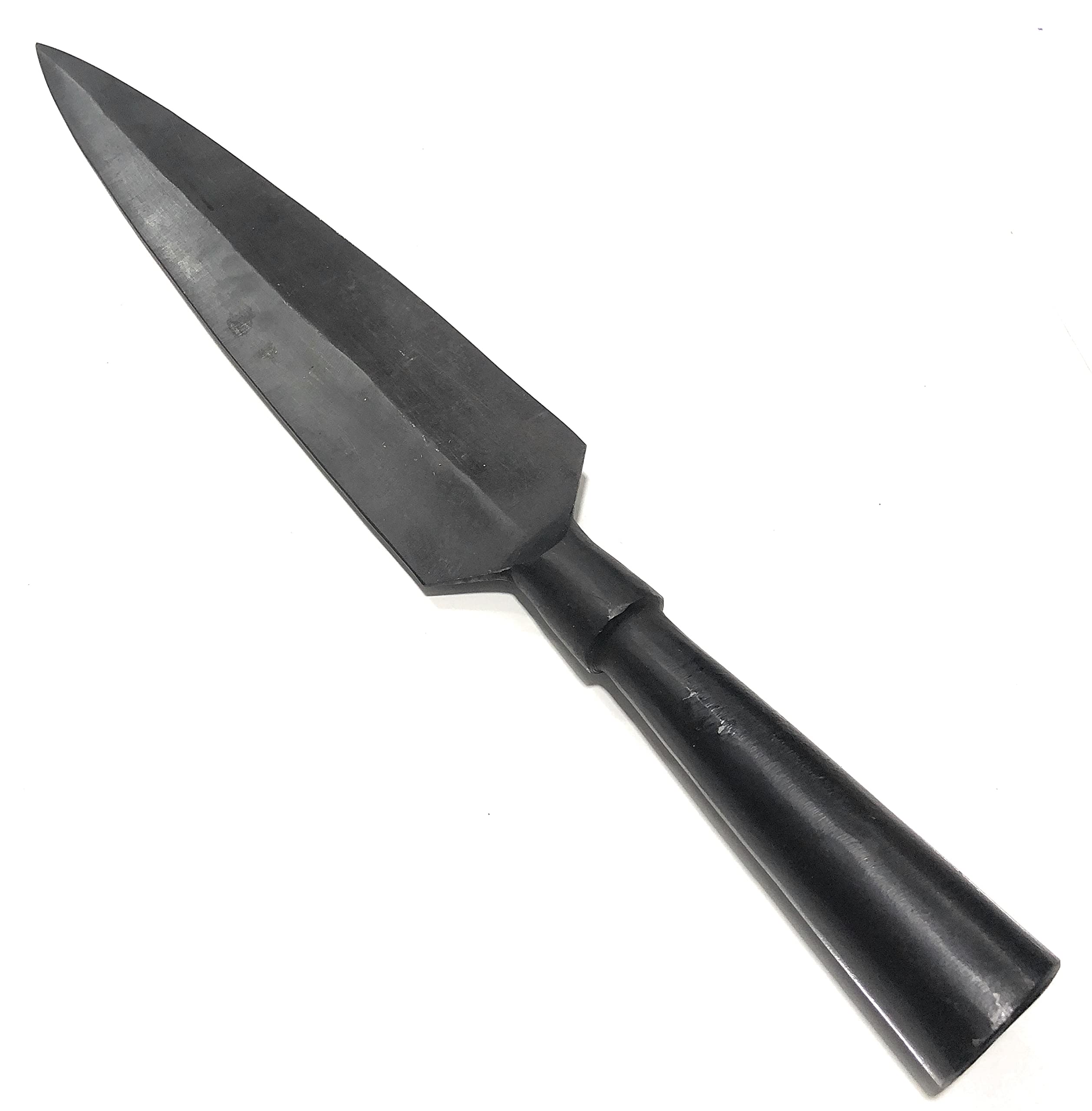 ARTIZANSTORE Forgiato A Mano Saga Vichingo Ferro Lancia Testa Riproduzione Romana O Medievale Acciaio Punta di Lancia (15 '', Nero Antico)