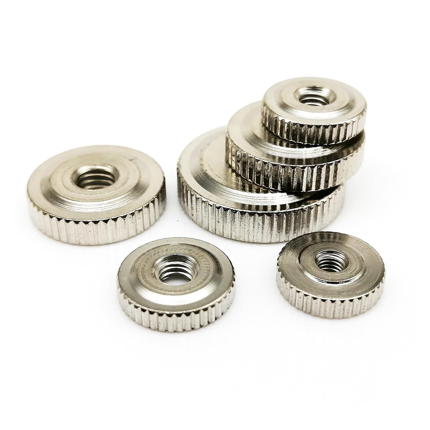 Hand Twist Screw10pcs M3 M4 M5 M6 Steel Adjust Leveling Knurled Toolless Tighten Thumbnut Hand Thumb Nut for 3D Printer Spring Loaded Heated Bed (Color : M5) (Color : M6)
