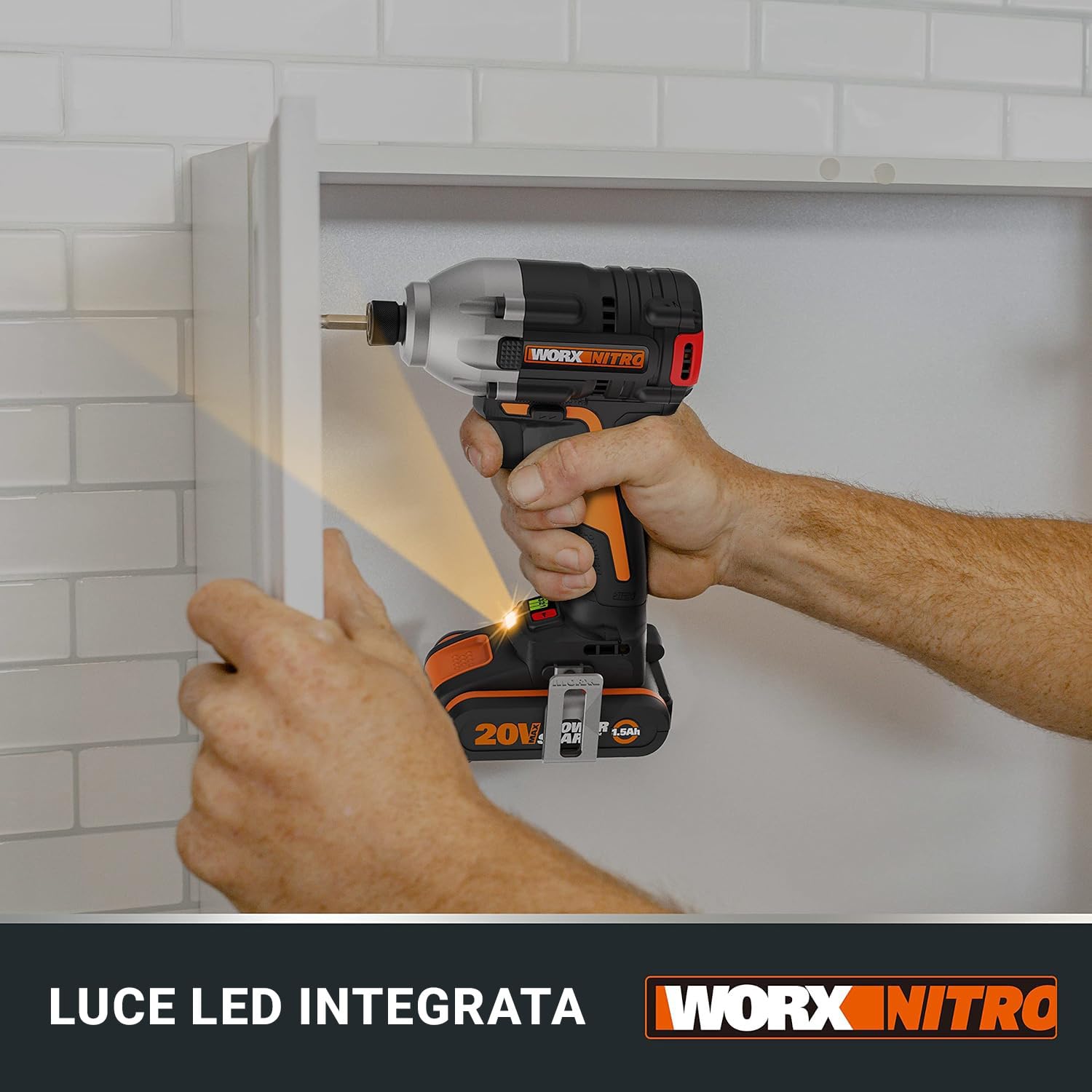 Worx WX261.9 Avvitatore ad impulsi brushless 230nm. 20V a batteria - solo corpo macchina