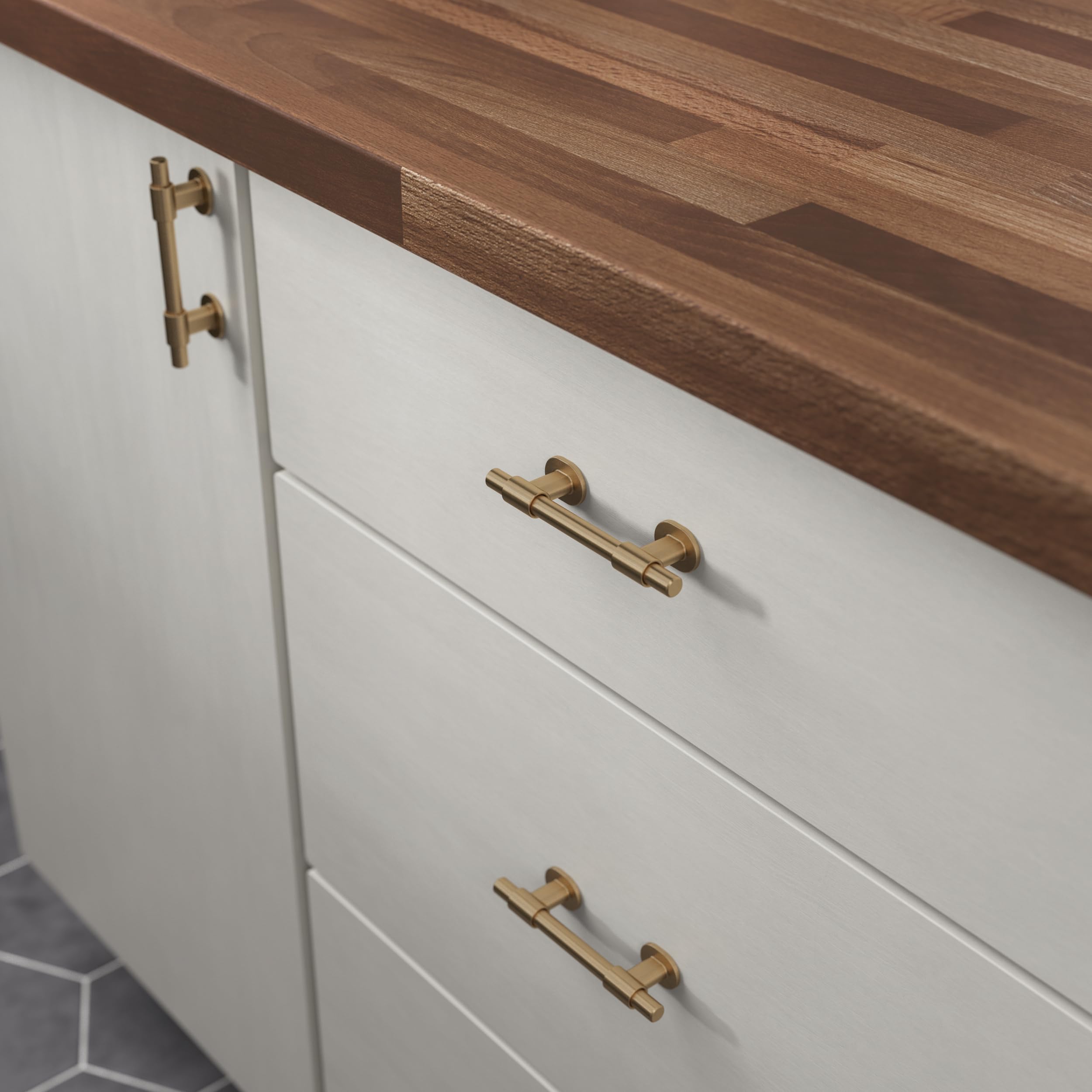 Franklin Brass 5 Pack Champagne Bronze Gold Cabinet Handles Adjustable Drawer Pulls for Kitchen Cabinet Knobs Dressers and Cupboards Fits 1-3/8 to 4 Inch (35–102mm) Hole Center | Adjusta-Pull™ — Amazon image 7