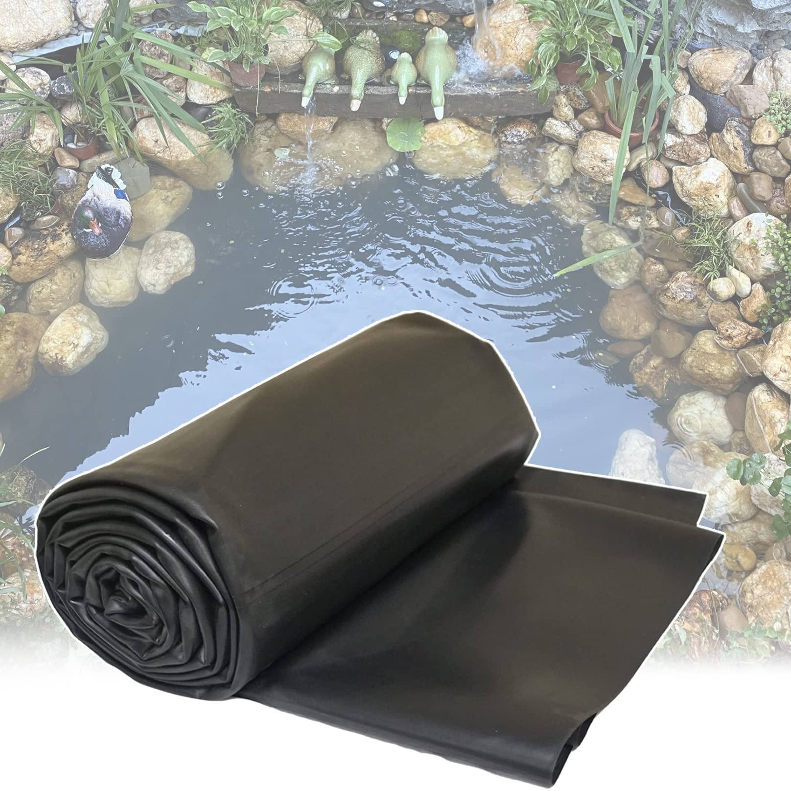 Bâche en caoutchouc de 4x6 m, revêtement étanche haute résistance pour bassin