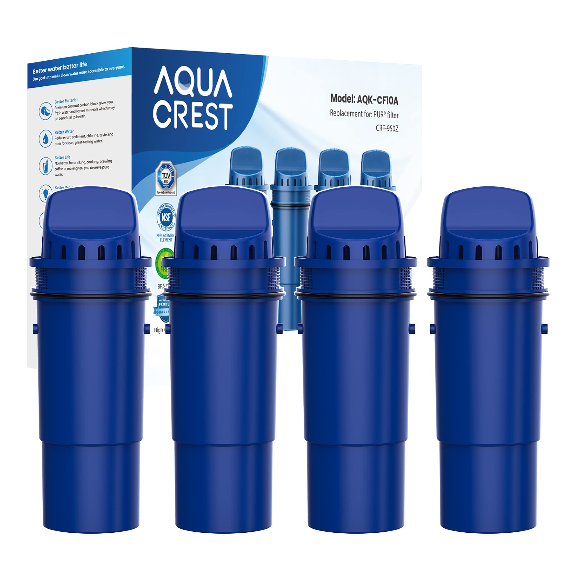 Buy AQUA CREST Replacement for Pur® Pitcher Water Filter, CRF950Z