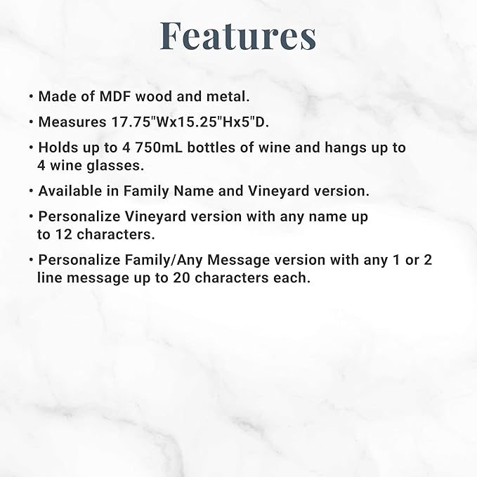 Let's Make Memories Estante para Vino Rustico Personalizable miniatura 4