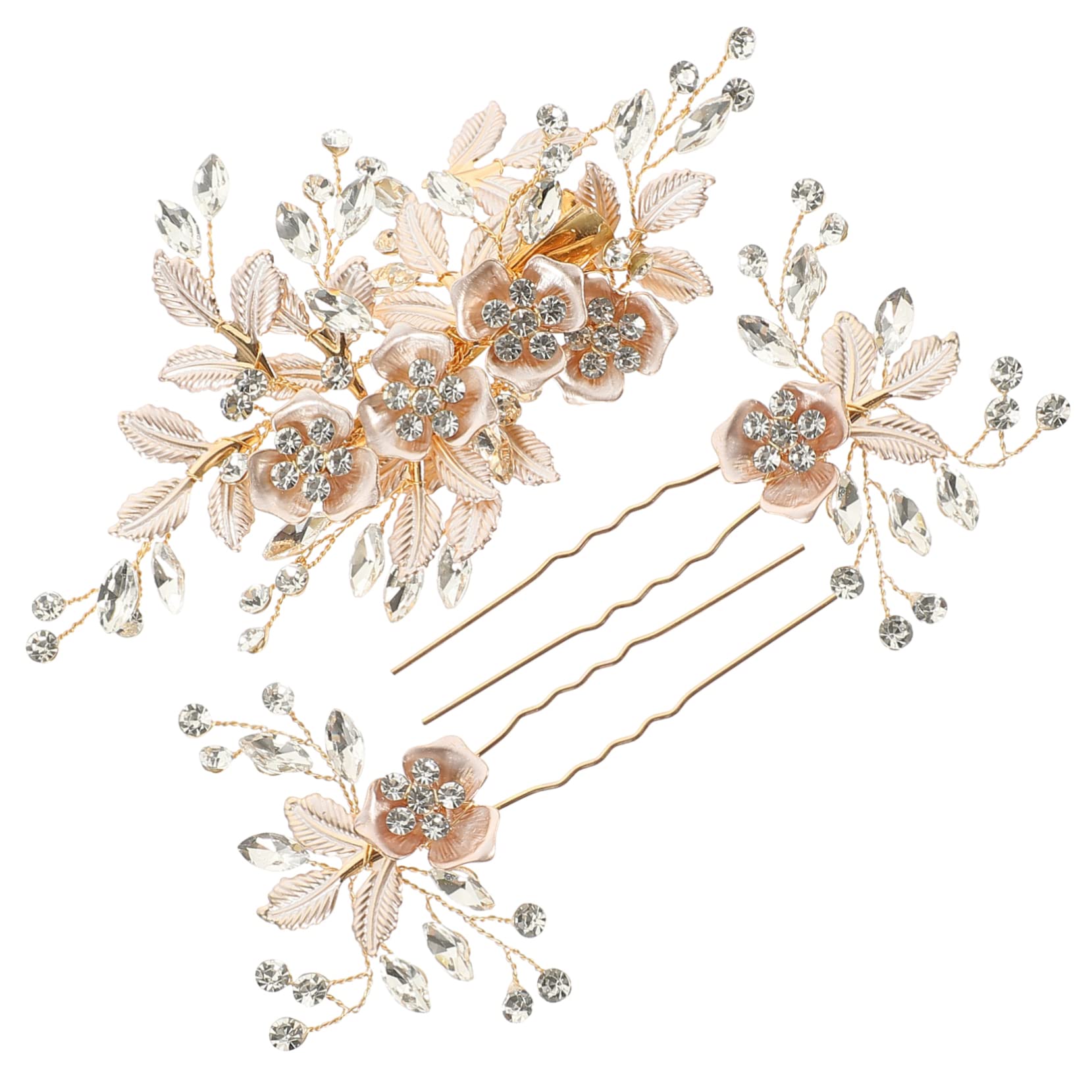minkissy 3sets Accessori Per Sposa Fermagli Per Con Fiori e Perle Eleganti Gioielli Per Matrimonio Perfetti Per Cerimonie e Occasioni Speciali