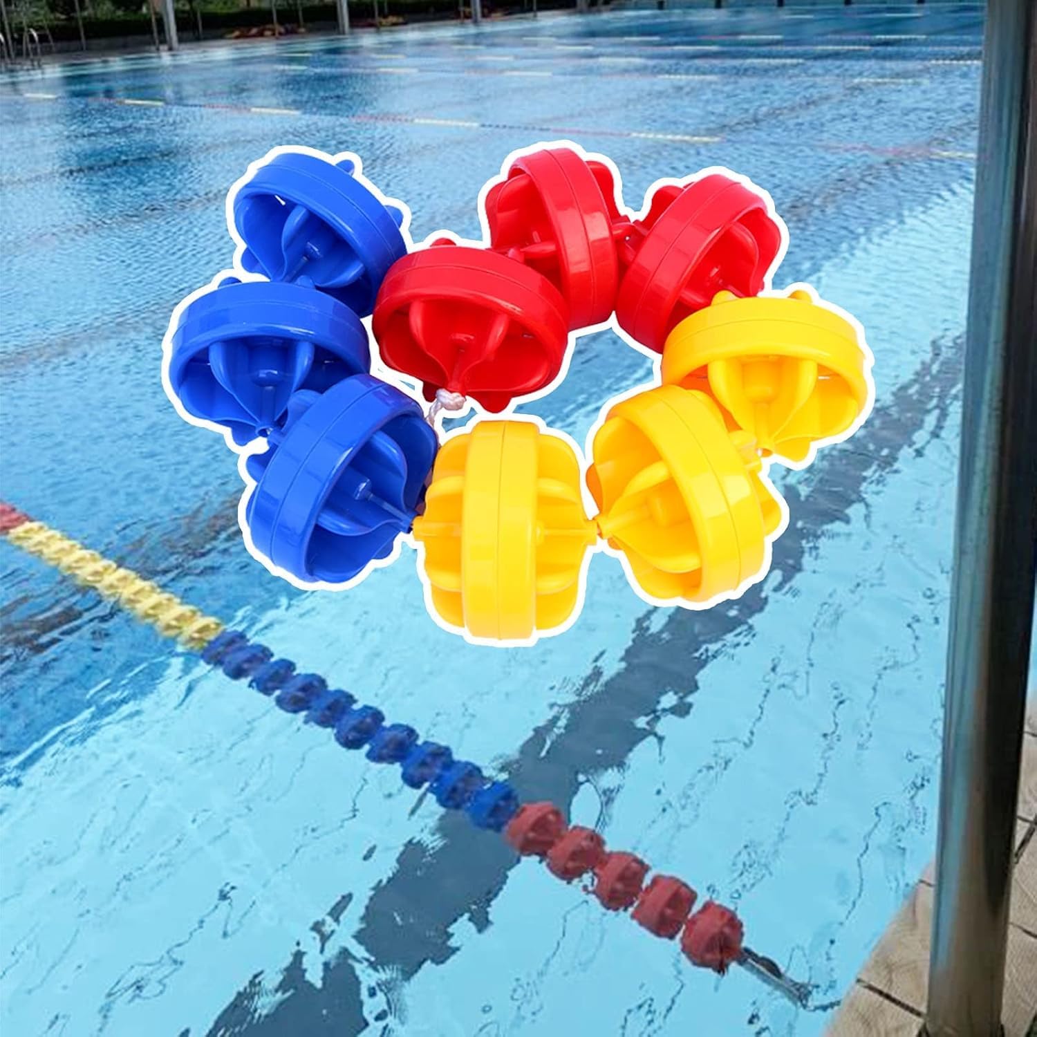 Ligne de sécurité flottante en câble d'acier de 4m pour délimiter les couloirs de piscine