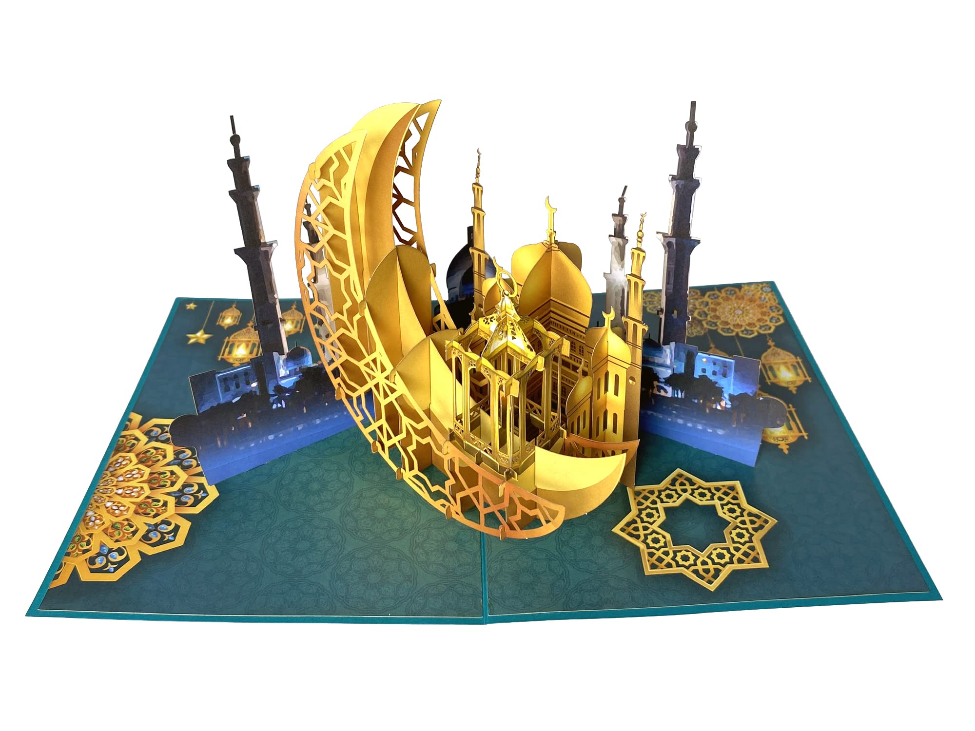 iGifts And Cards Gorgeous Ramadan Kareem 3D Pop Up Greeting Card, Unique Eid Mubarak Gift, Awesome Holy Month Present - Image 4