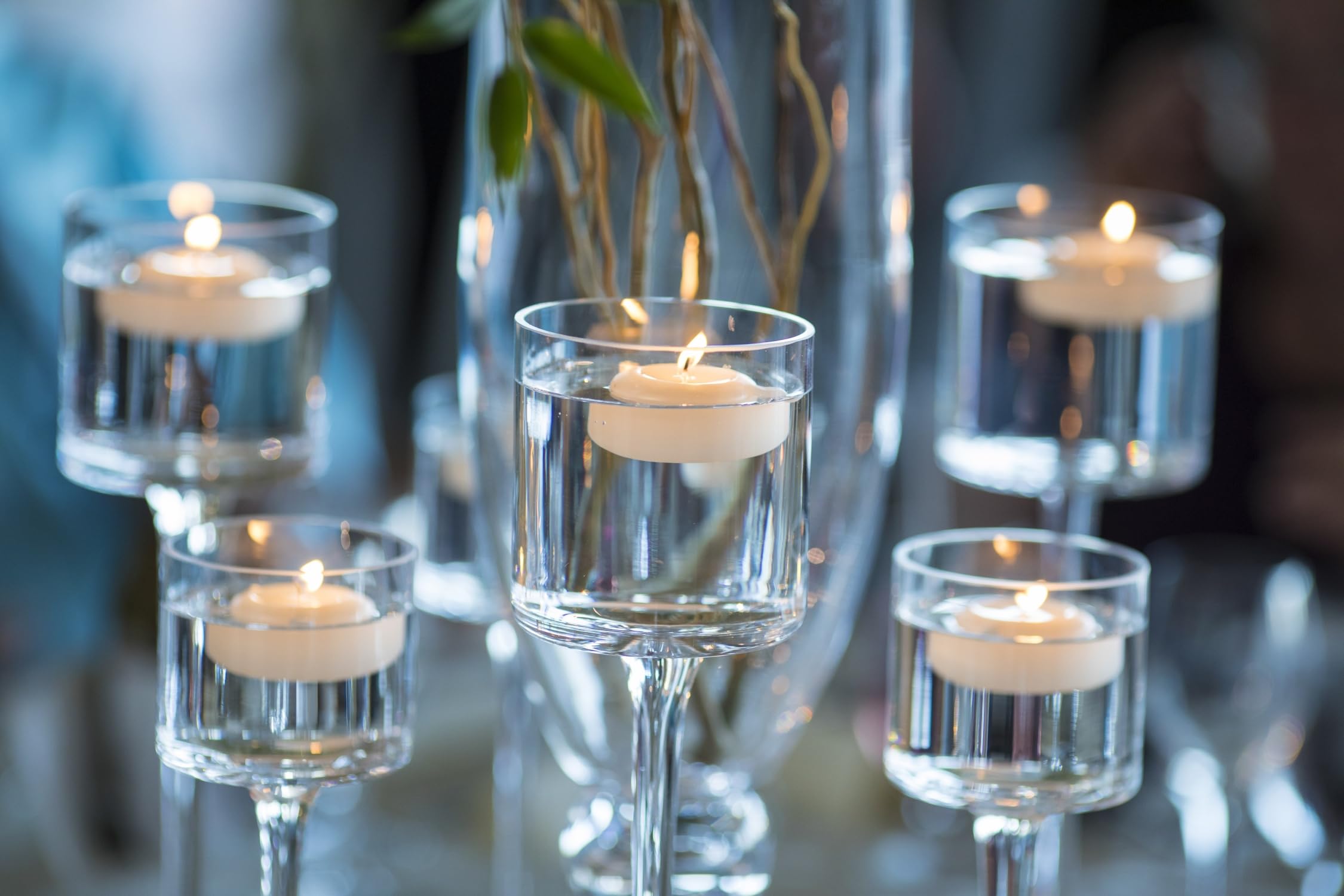 D'light Online Large 7,6 cm Candele galleggianti – Confezione da 36 Pezzi/Case – Event Confezione Maxi Ivory