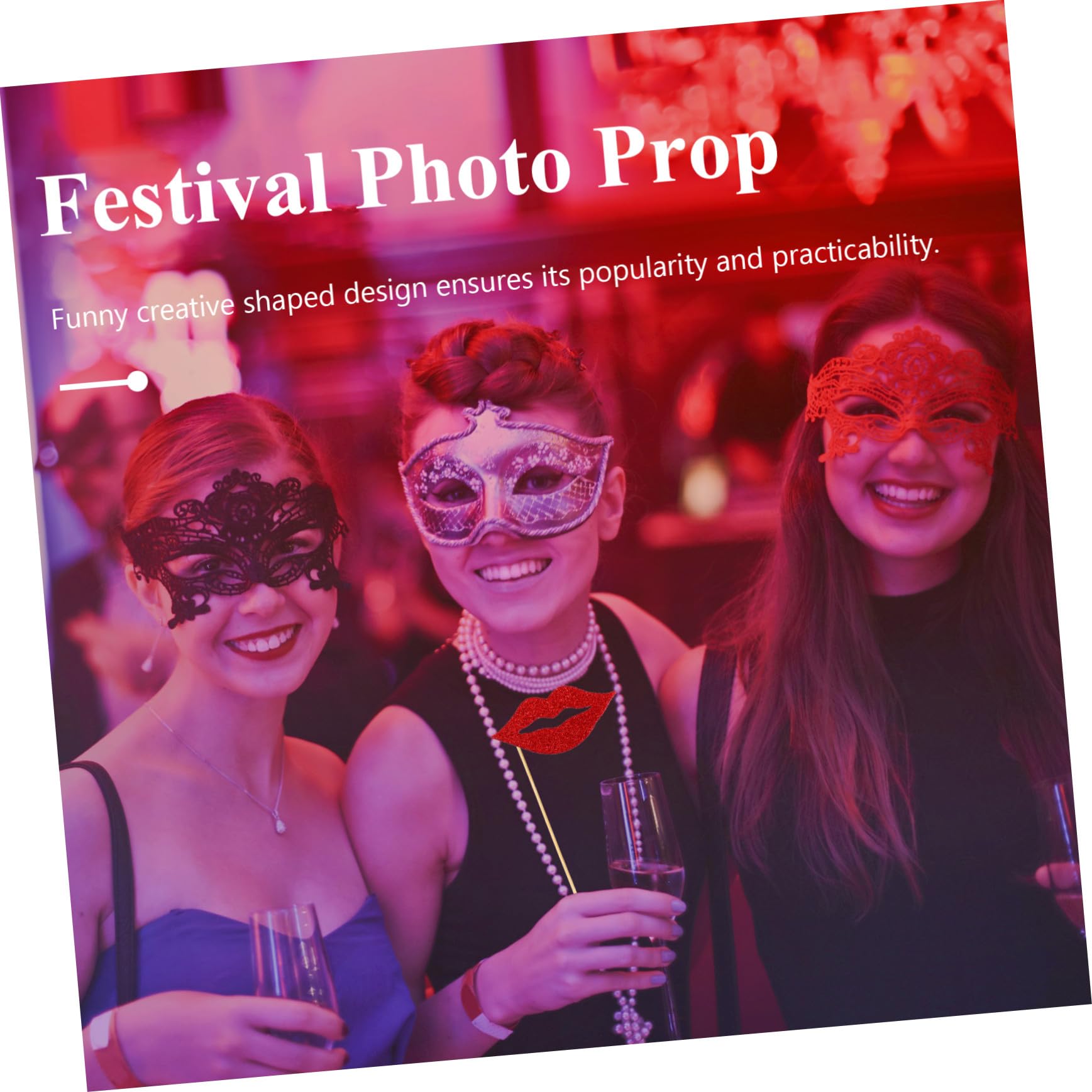 3 Sätze Teiliges Lustige Rote Lippen Foto-Requisiten Aus Papier Handlich Mit Stiel Für Fotos Hochzeiten Geburtstagen Und Festivals Wiederverwendbar Und Dekorativ 40 Stück * 3