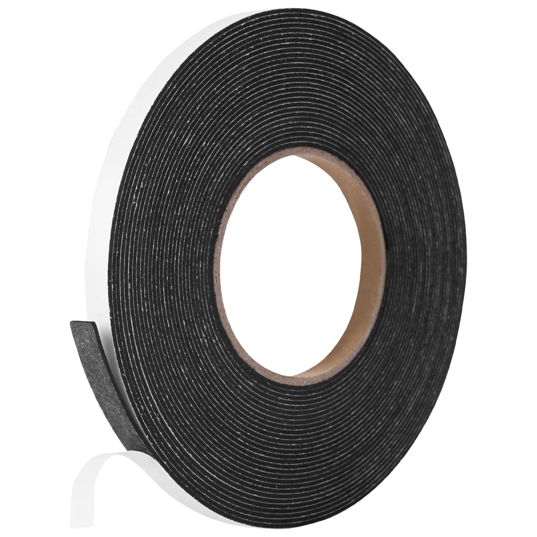 Kikerike Self Adhesive Foam Tape Weatherstrip 1/4In x 1/16In x 33Ft High Density Foam Insulation Strips Seal Weather Stripping with Strong Adhesive for Door and Window Sound Isolation Soundproofing