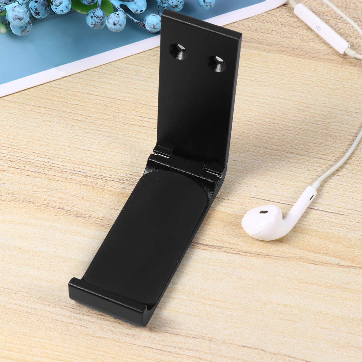 KOMBIUDA Ergonomic Headphone Storage Desktop Stand Headset Bracket Black Screw Installation