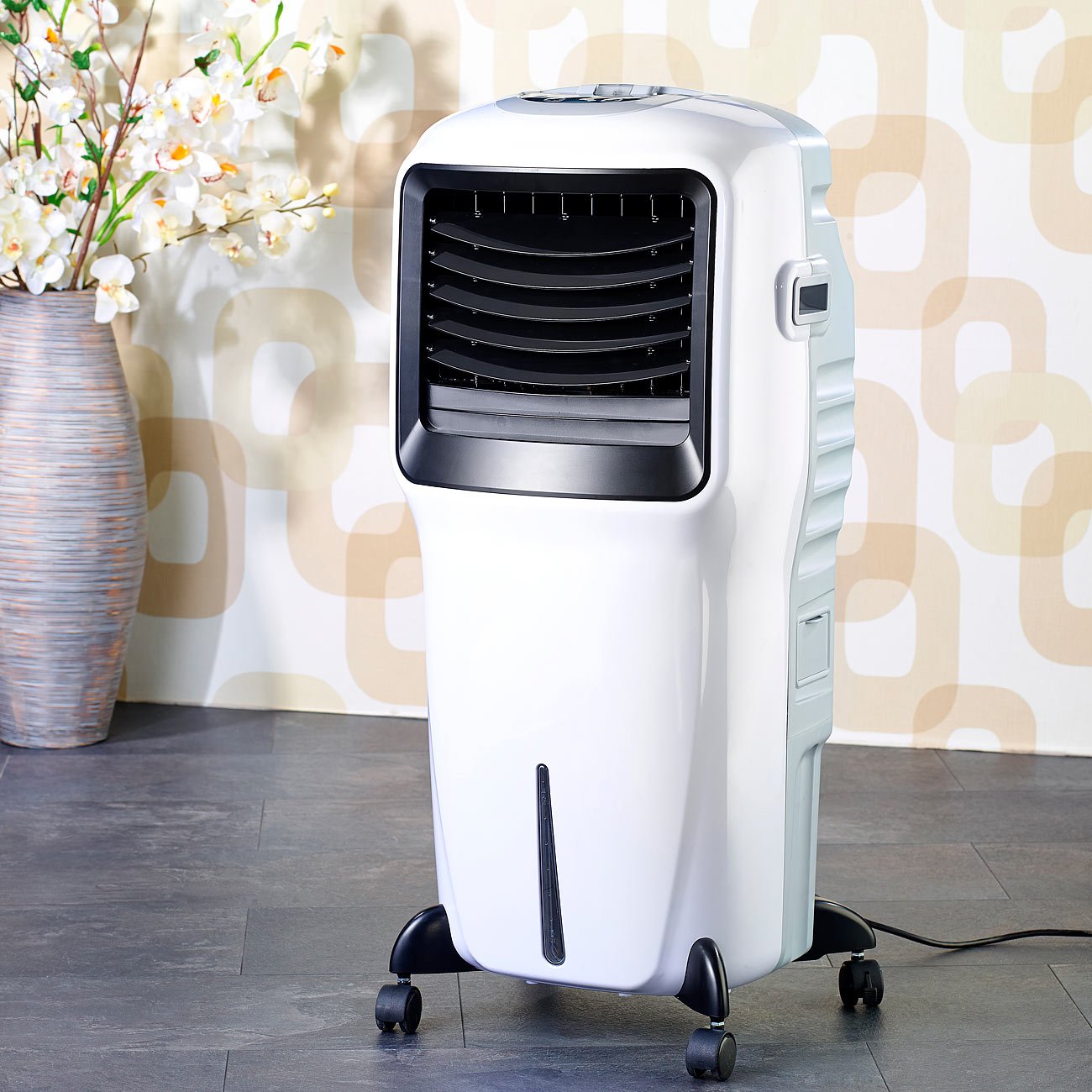 Sichler Haushaltsgeräte Kühllüfter Wohnung: Verdunstungs-Luftkühler LW-550 mit Ionisator und Timer, 20 l, 110 Watt (Wasserverdunster Kühlung, Raumkühler mit Ionisator, Air)