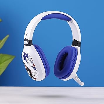 Sonic The Hedgehog Wireless Gaming Headset with Bluetooth, Low Latency, Cushioned Ear Cups, Boom Mic for PC, Phone, Gaming Headphones with Adjustable Microphone