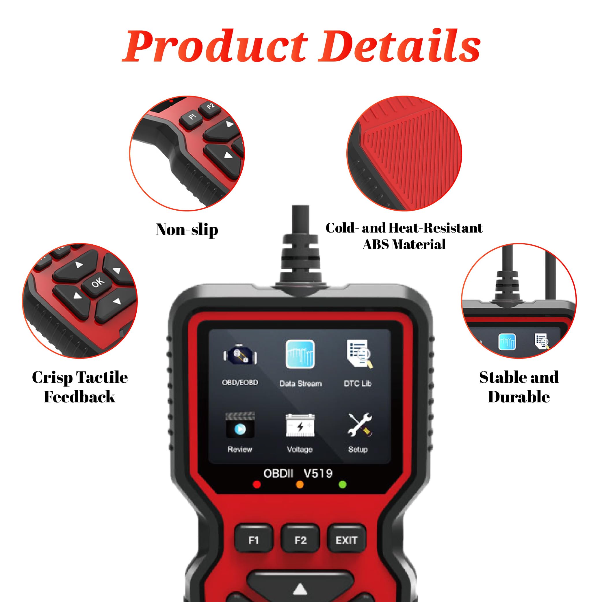OBD2 Auto Diagnostica per Dacia Dokker Duster Jogger Extreme Logan MCV Nova Supernova 2000-2024, Lettore e Eraser Codici, Solo Cancellazione e Diagnosi Codici Errore, Nessuna Riprogrammazione