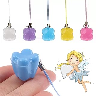 10PCS Tooth Holders for Kids Keepsake – Multicolor Plastic Tooth Cases for Milk Tooth Storage Tooth Necklace for Lost Teeth Baby Tooth Boxes for Lost Teeth for Kids
