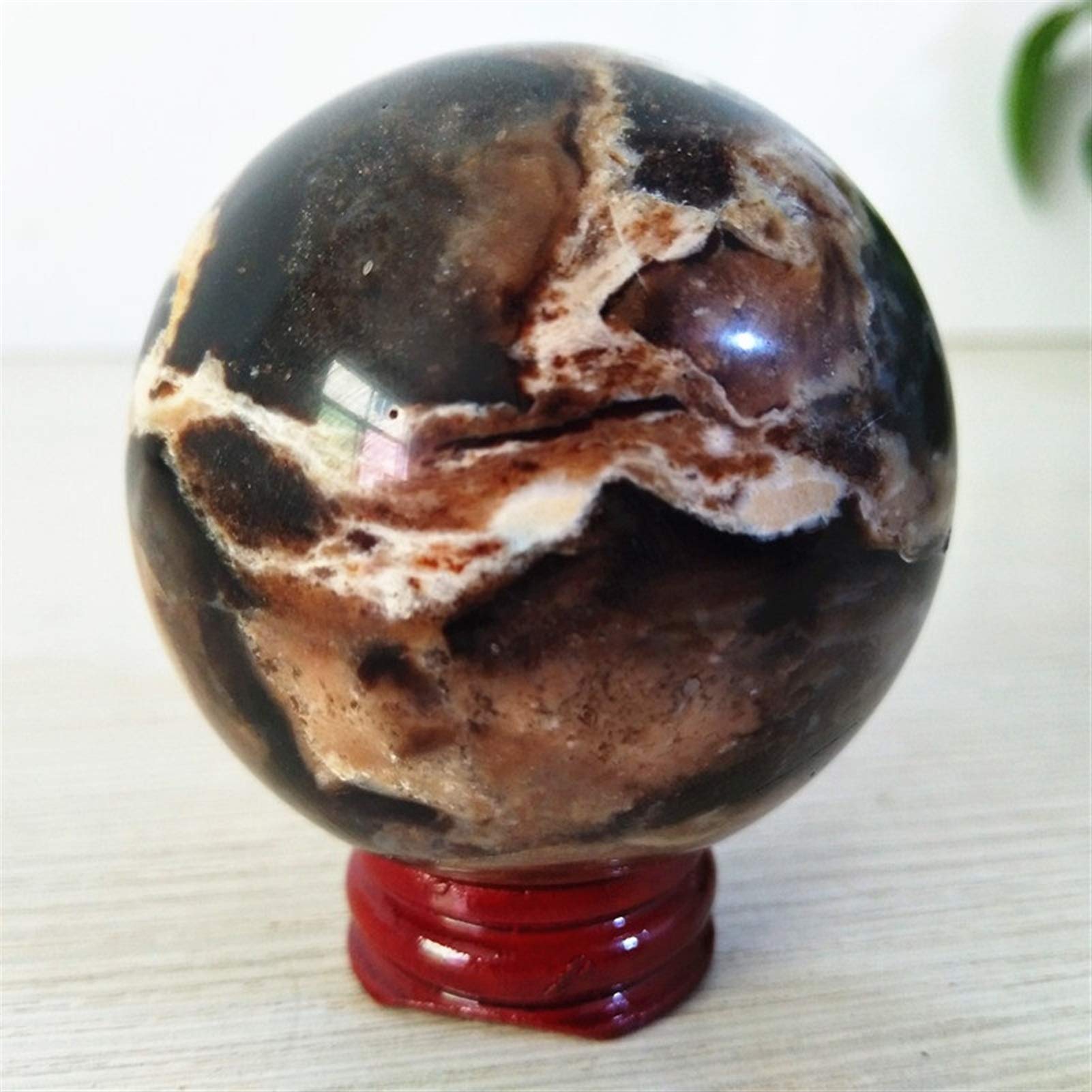 Boule de cristal en opale naturelle pour chasser le stress et purifier l'énergie de la maison