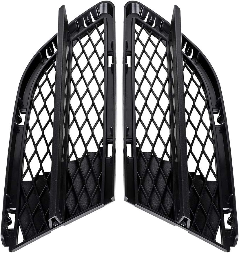 2x Front Bumper Lower Fog Light Grille Mesh Grill Compatible with 2009-2011 BMW E90 E91 325i 328i 335i