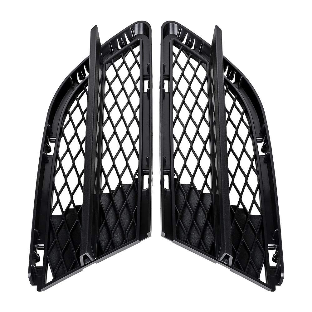 2x Front Bumper Lower Fog Light Grille Mesh Grill Compatible with 2009-2011 BMW E90 E91 325i 328i 335i