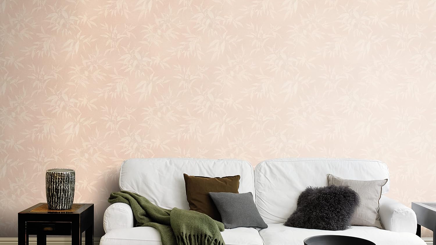 Rasch paperhangings Minori Beige Leaves Wallpaper