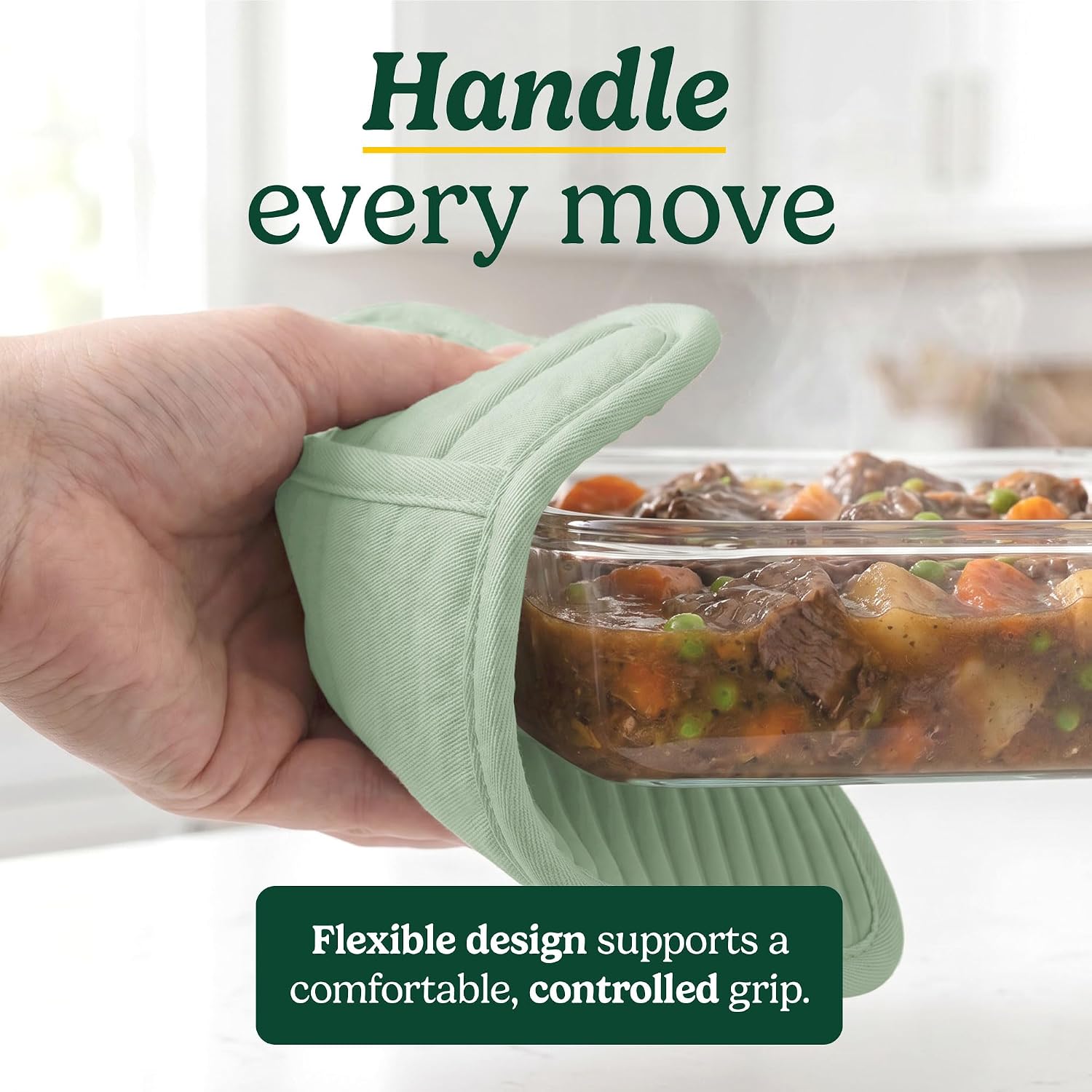 Cuisinart Silicone Pot Holders, Set of 2 7"x9", Heat Resistant 500F