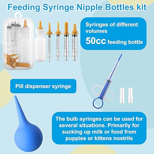 Miniatura 2 de El kit de parto para cachorros de 48 piezas incluye 4 tubos de alimentación para cachorros, 6 tablas de mantenimiento de registros, 15 collares de