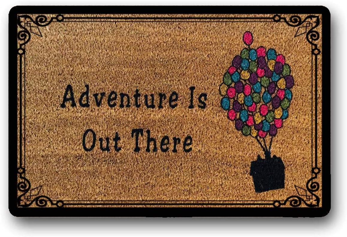 Up! Doormat - Premium Door Mat - Welcome Mat - Housewarming Gift - Gift - Doormat - Up! House - Balloons 23.6" x 15.7"