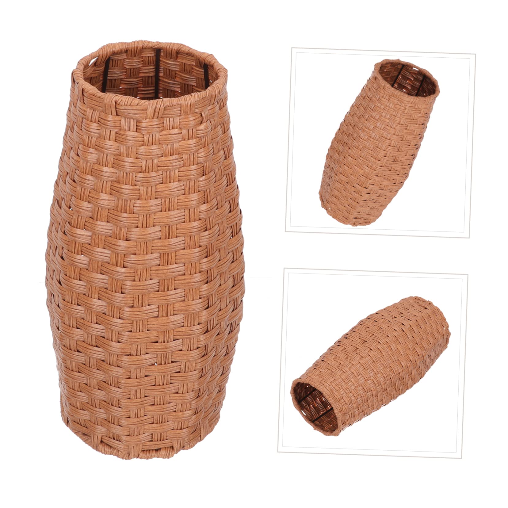 Abaodam Vaso Intrecciato In Bambù Per Composizioni Floreali, Contenitore Per Fiori Da Ufficio E Casa, Cesto Di Fiori Rustico Base Stabile, Decorazione Artigianale Fatta A Mano Per Balcone E Soggiorno