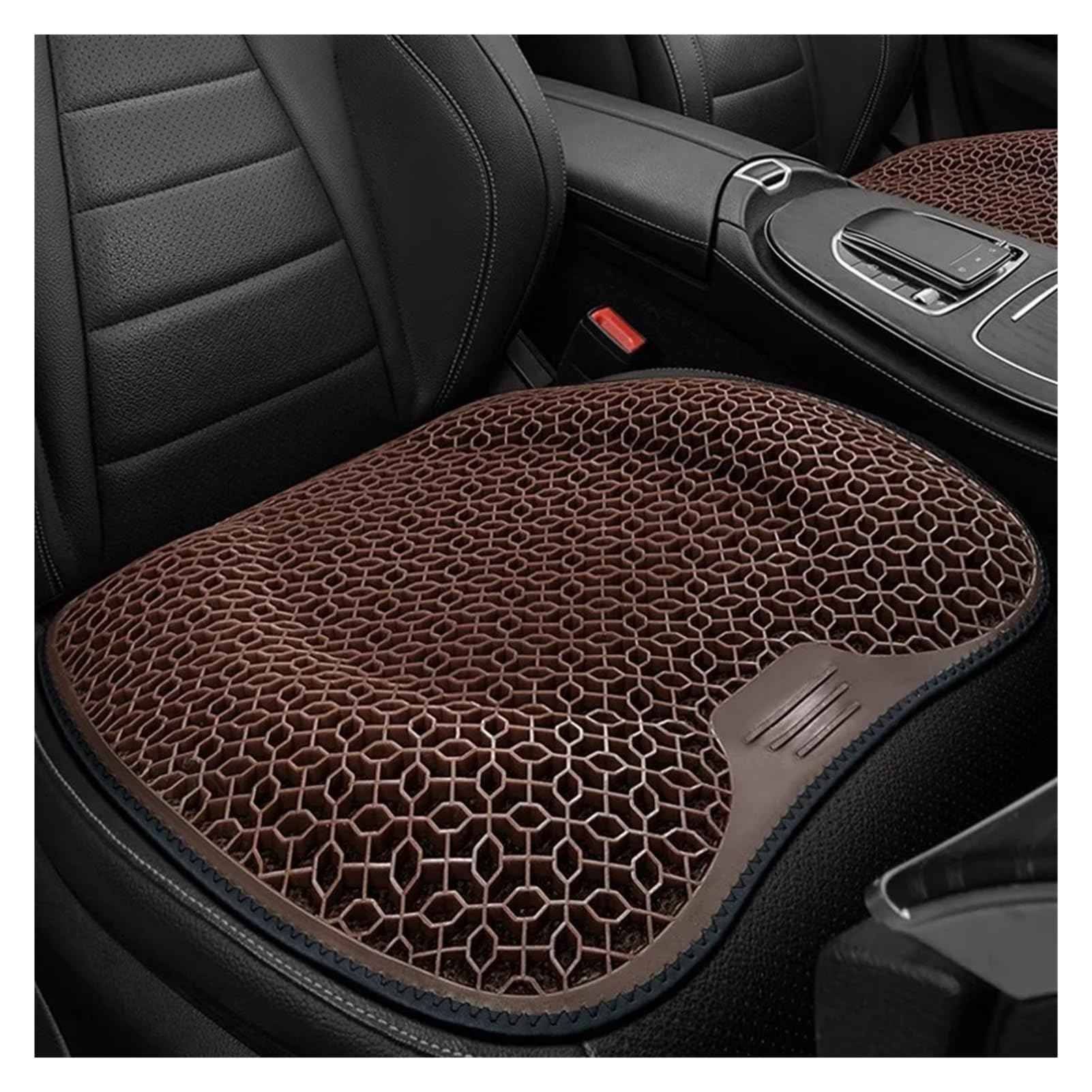 Hviyroi car seat cushion Washable Honeycomb Gel Car Seat Cushion & Lumbar Support, Cooling Breathable(Brown Seat Cushion)
