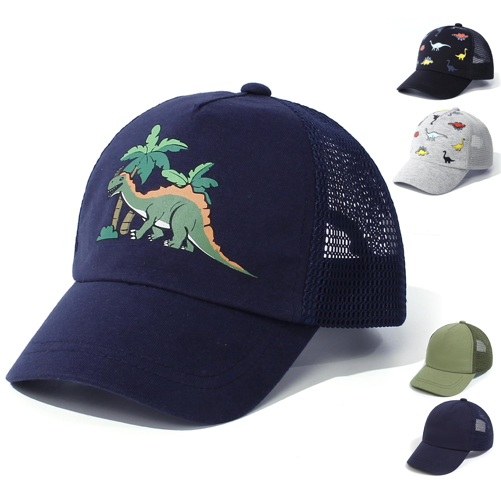 QIYIENDIAN Baby Toddler Gorras Ajustable Sol Sombreros Dinosaurio Solid Color Sombrero Niños Niños Niñas