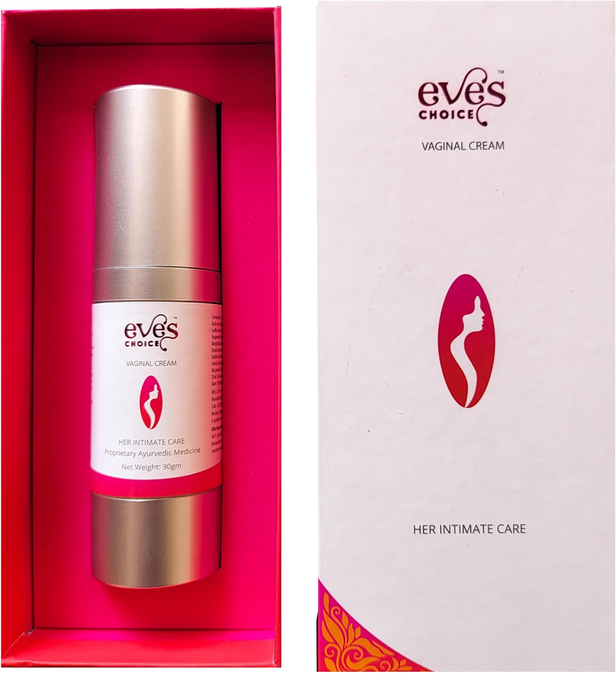 Eves Choice Cream - Moisturizer for Dryness, Itching, Chafing, and Burning. Estrogen-Free Ayurvedic Cream for Menopause Support (30gm)