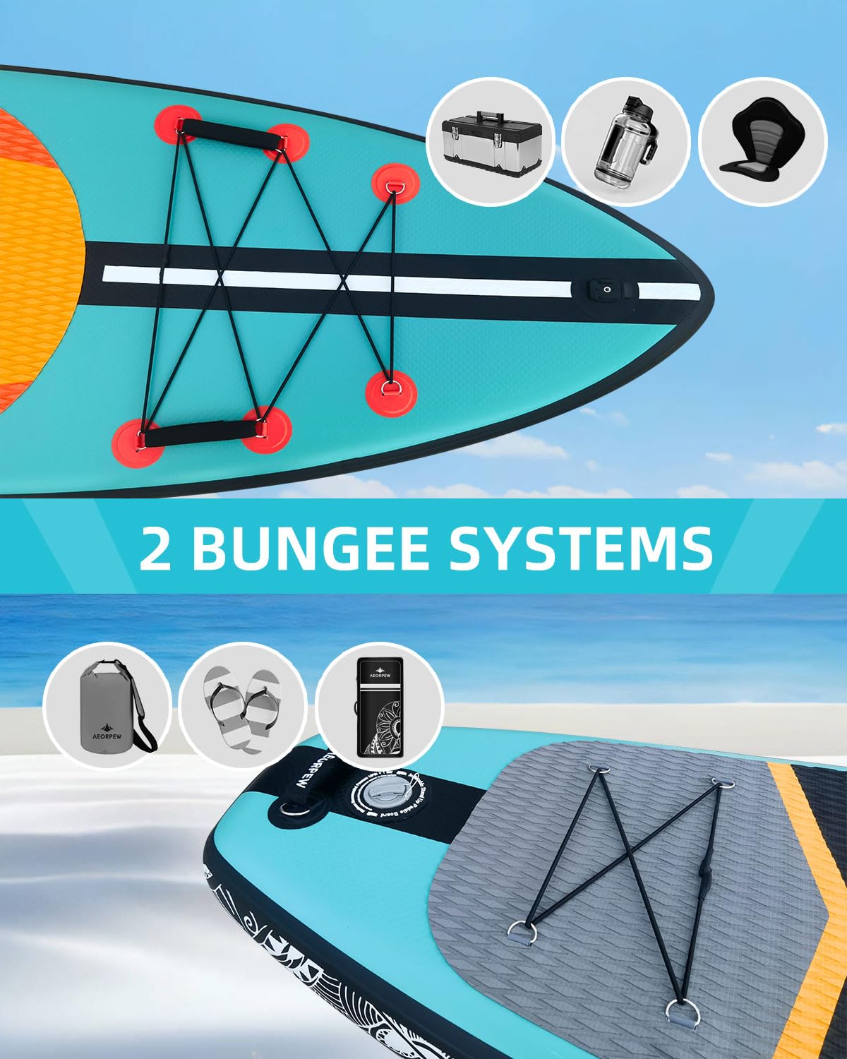 Tavola gonfiabile per adulti, larghezza 89 cm, rinforzo a livello di competizione, con tutti gli accessori premium per tavole da SUP per adulti e ragazzi di tutti i livelli di abilità