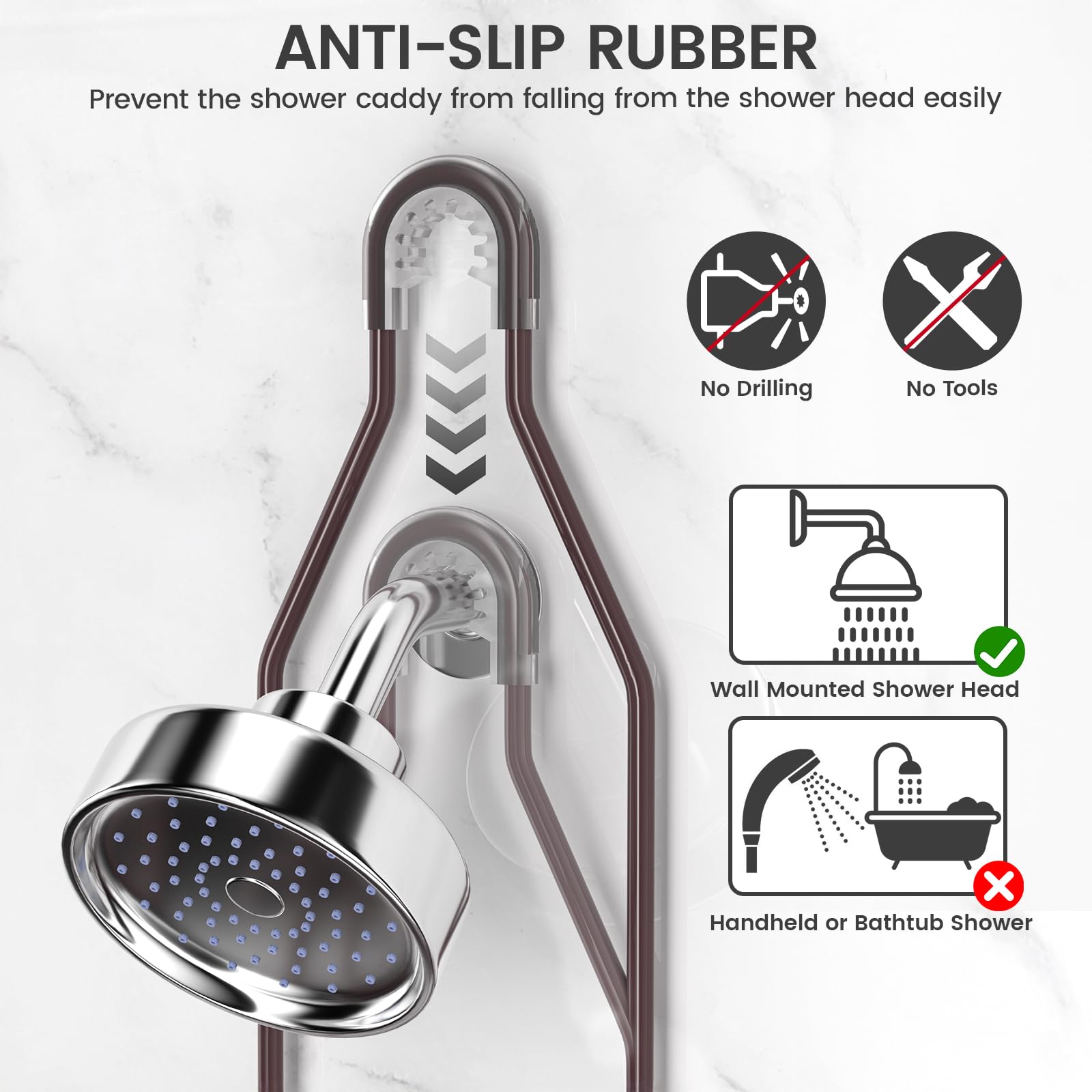 REINHARDT Panier De Douche Réglable à Suspendre Antirouille Pour