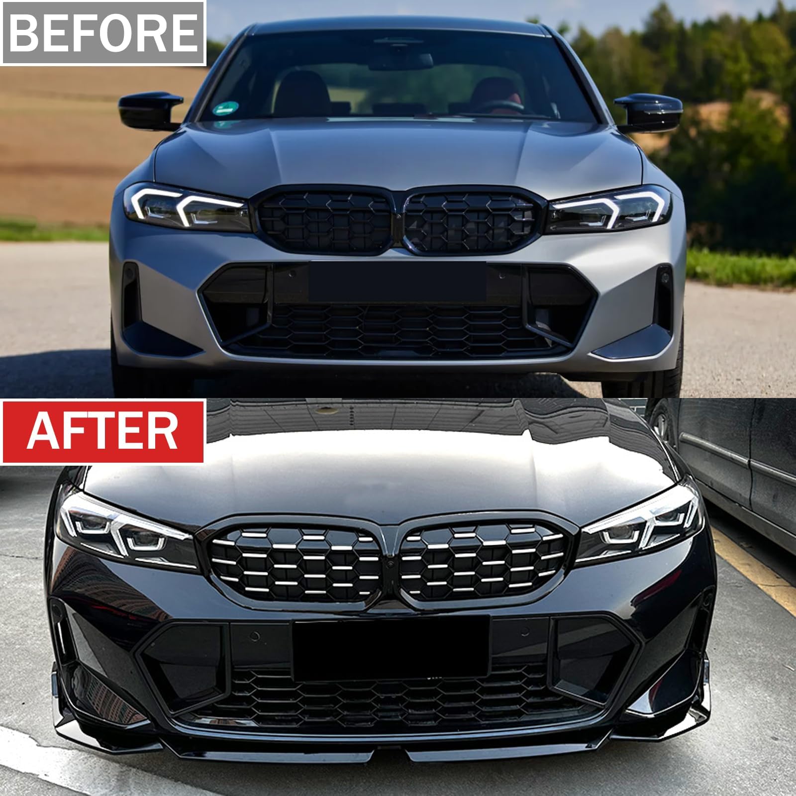 Amazon | フロントバンパーリップ BMW G20 3シリーズ 330e 330i M340i