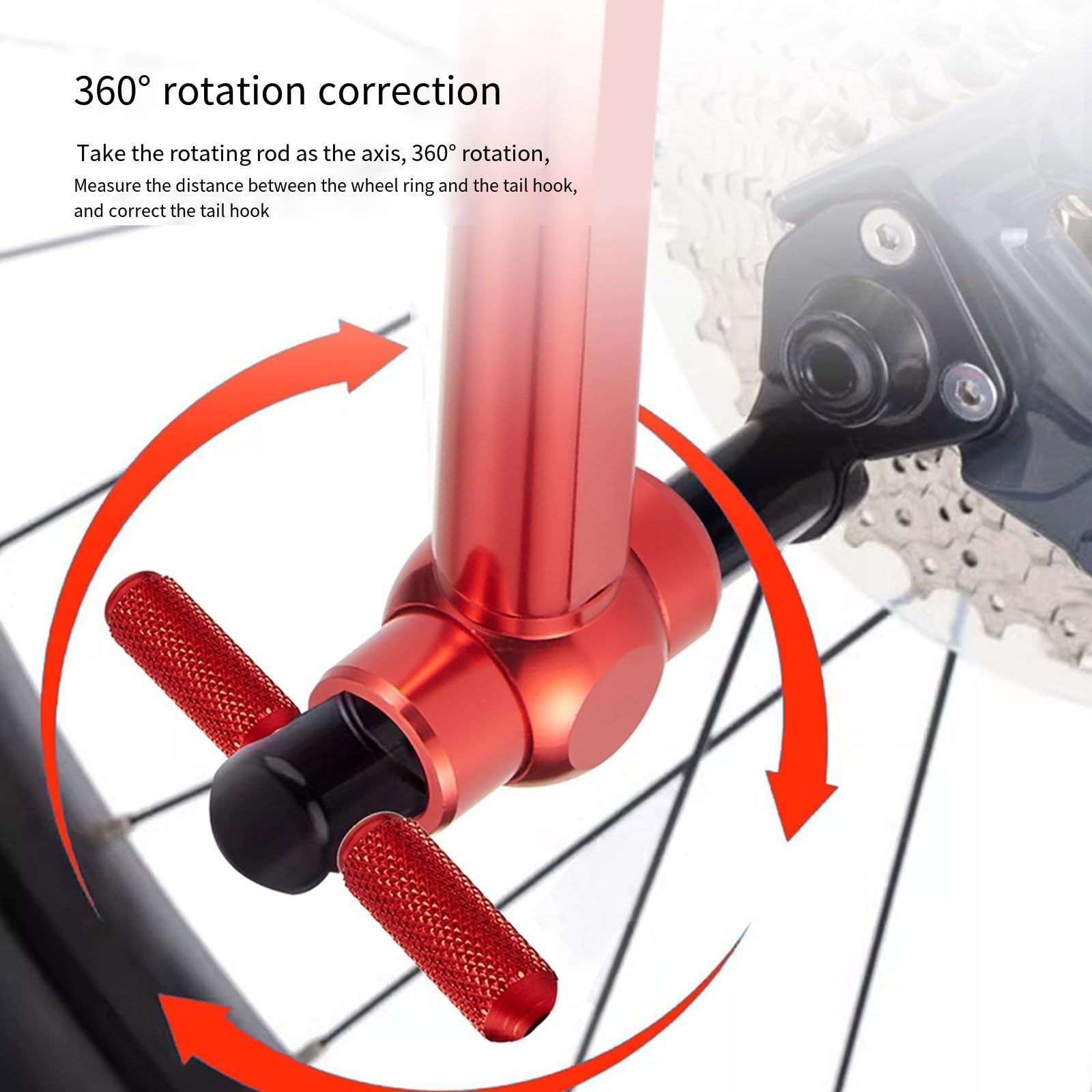 Ausrichtungslehre für Schaltauge, Fahrräder, Heckhaken, 360-Grad Ausrichtung, Kalibrierungswerkzeug, Fahrrad Rad Werkzeug, Heckhaken Korrektor