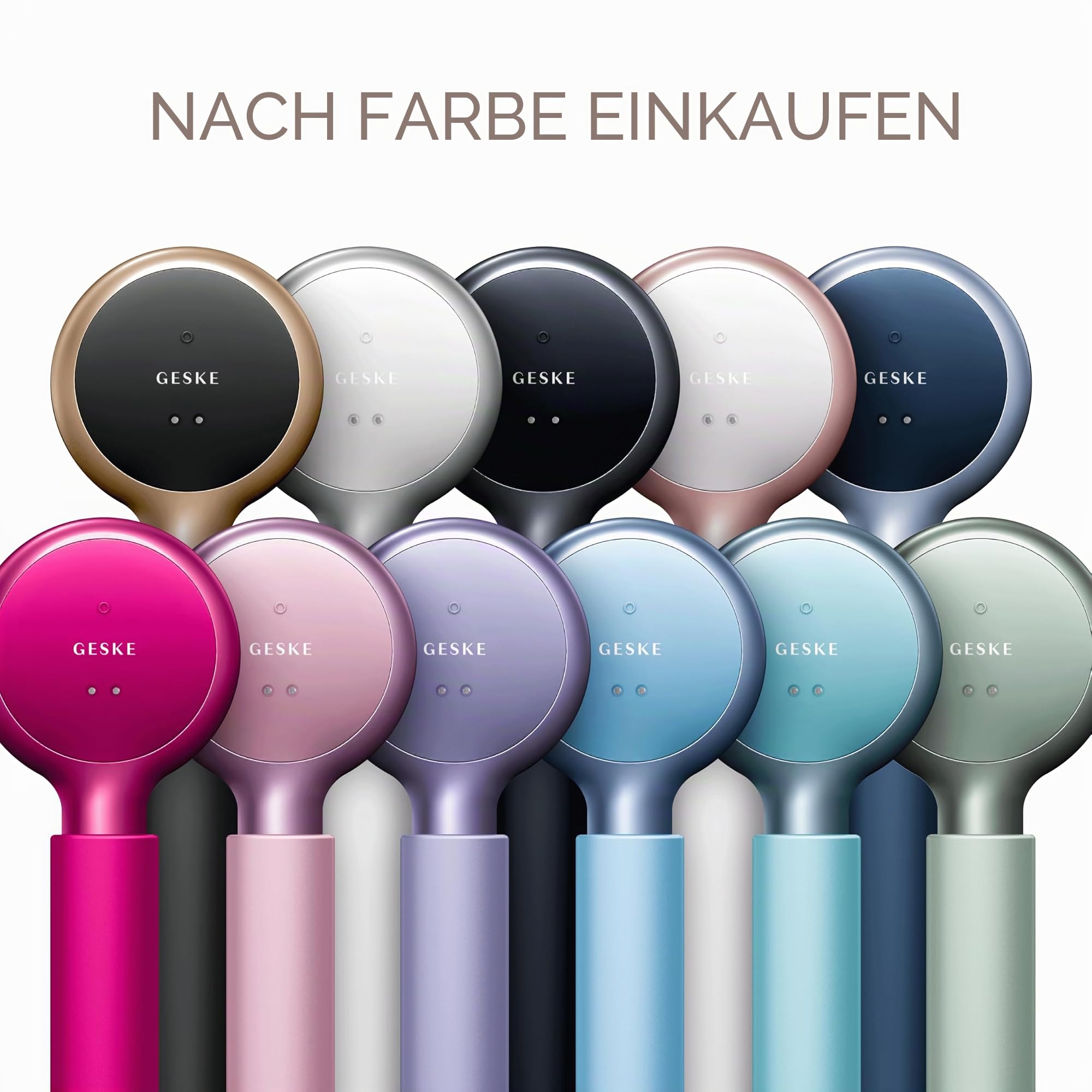 GESKE Sonic LED Full-Body Brush & Intensive Exfoliator 9in1 | Körperbürste | Elektrische Körperreinigungsbürste & Intensivpeeling | Tiefenreinigung und Massage | SmartSonic Pulsations