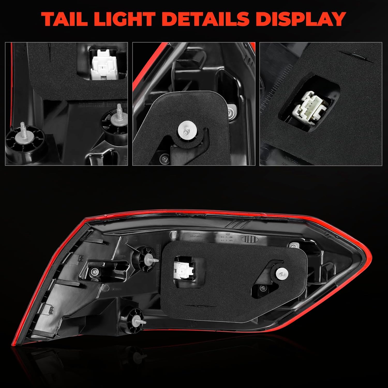 KAKSEY Outer Tail Light Compatible with Mercedes Benz 2014-2016 E-Class W212 E350 E400 E550 E63, AMG Rear Tail lamp Bake Lamp Replace 2129061303 (Left Driver Side)