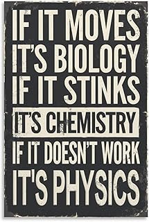If It Moves It's Biology If Canvas Printing Art Poster for Living Room Bedroom, Office Decor Aesthetic 20x30inch(50x75cm)