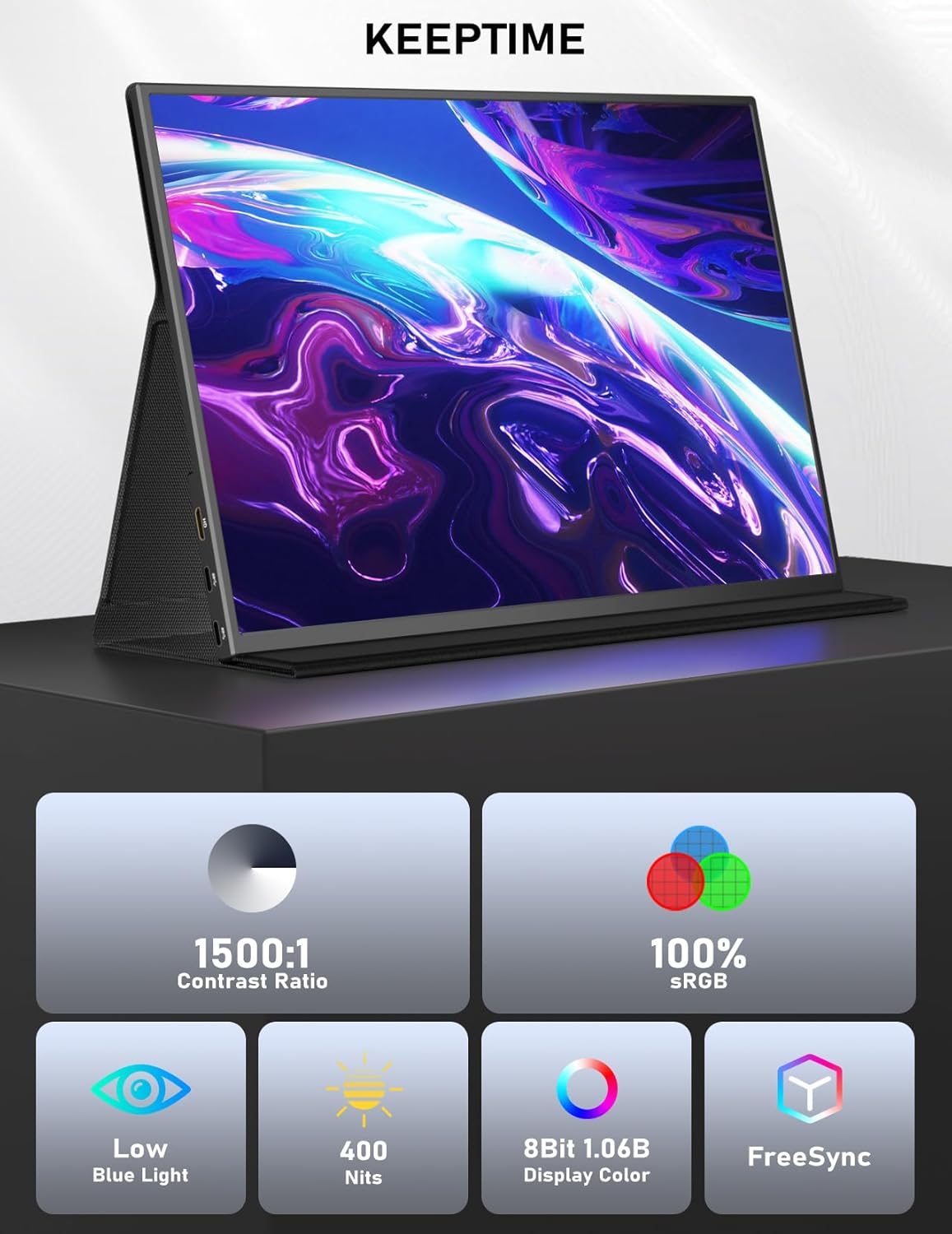 4K Portable Monitor 13.4" 3840 x 2400 UHD USB-C HDMI Laptop Monitor, 100% sRGB IPS Computer Gaming Display HDR Travel Monitor w/Speakers for Laptop Xbox PS5 Switch PC Phone 3 71Y