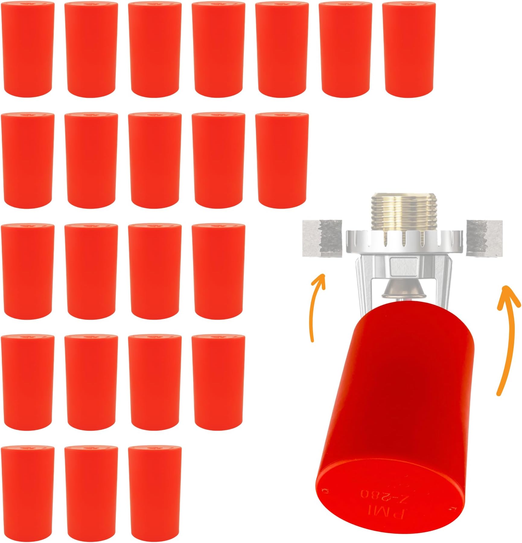 Fire Sprinkler Head Paint Cover - Head Protector, Head Covers for Painting, Protection Covers for Ceiling Pop Out, Head Guard and Head Paint Protection for Covering Recessed Sprinkler Heads - 24 PK