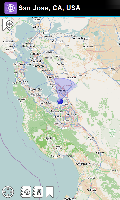 サンノゼ、カリフォルニア州、米国 オフライン地図 - Smart Sulutions