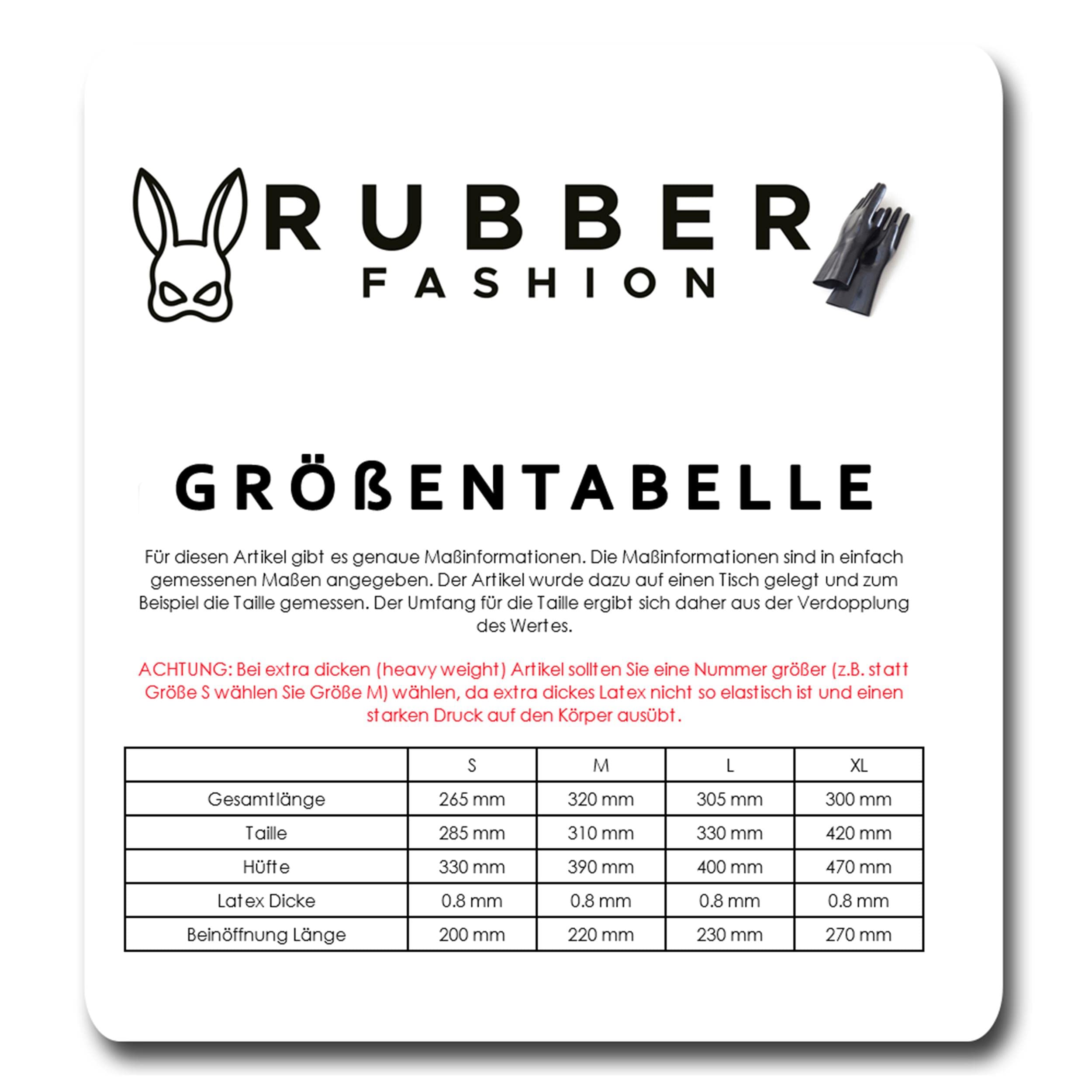 Rubberfashion Latex Hotpants - Rubber Gummi Hose Pants - Shorts - Latex Slip Dessous für Damen und Herren
