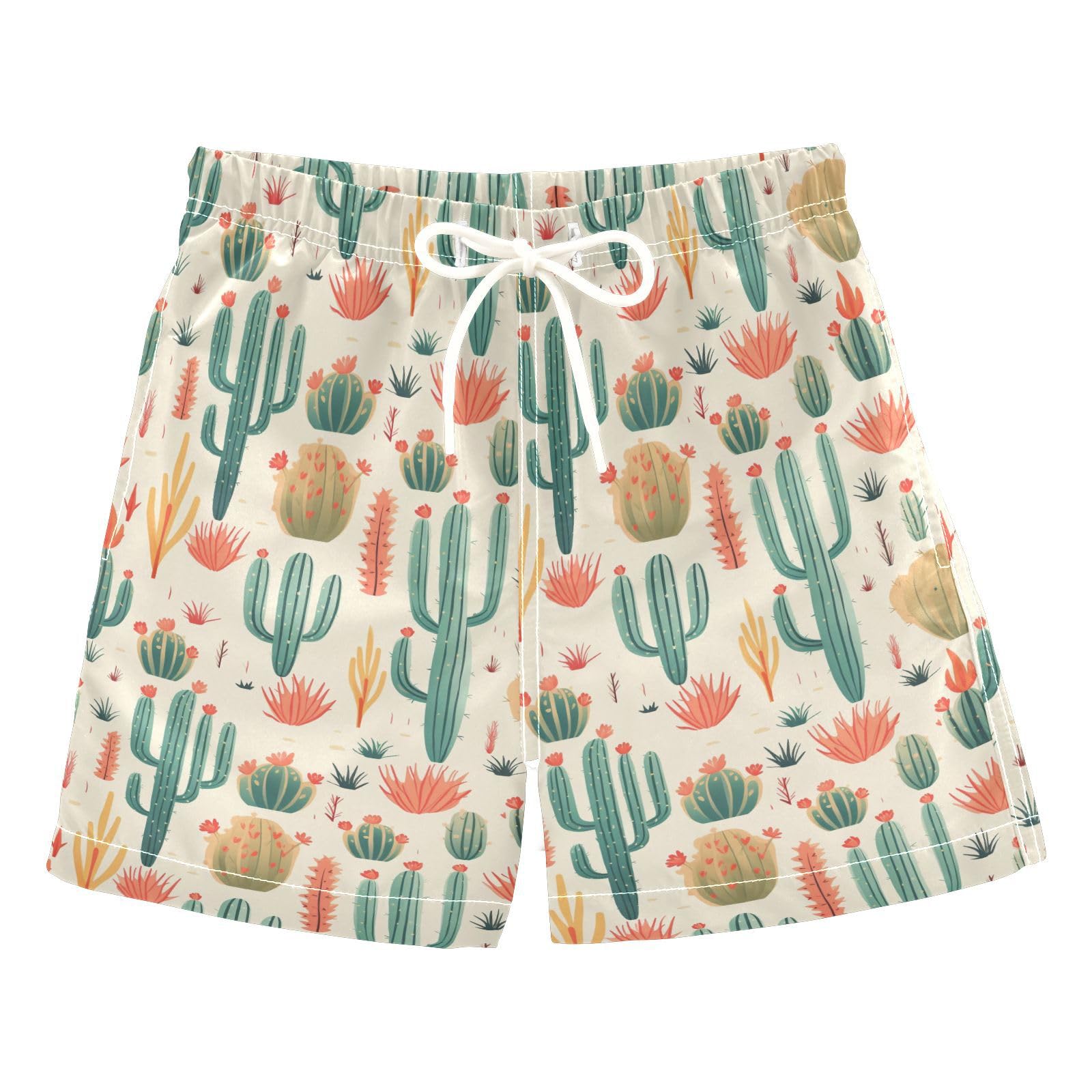 senya Desert Cactus Boys Swim Trunks Toddler Shorts Swimwear Boardshorts