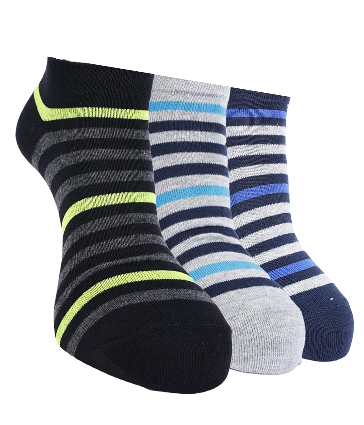 force nxt BY Dollar Socks for Men Solid Ankle Length Cotton Socks, Free Size, Pack of 3 (Multicoloured)-picture-34