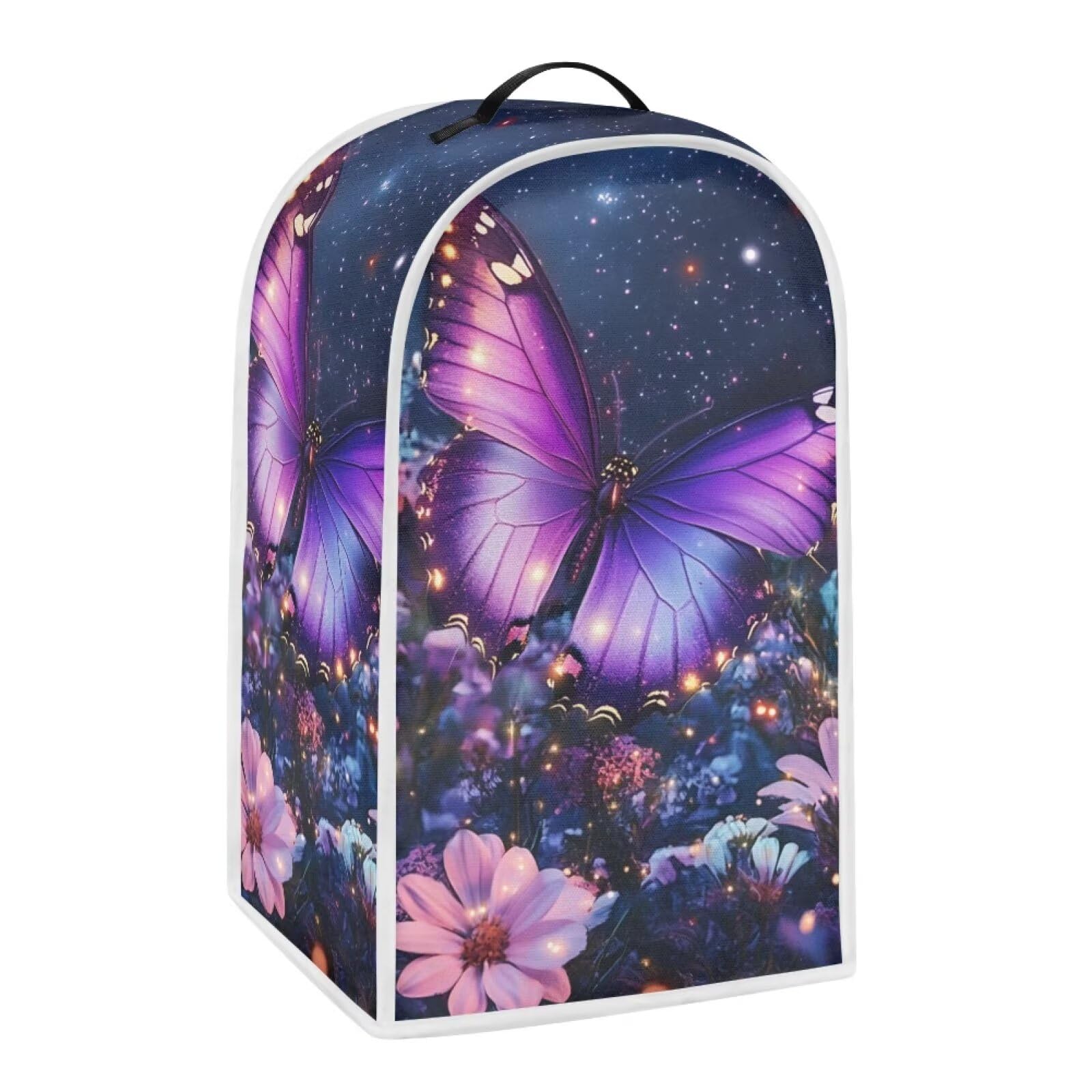 Purple Butterfly Blender Cover | Washable Smudge-Proof Appliance Protector with Handle | Waterproof Dust Cover for KitchenAid/Ninja, Countertop Decor &amp; Holiday Gift Essentials