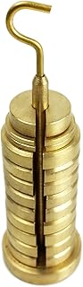250012-10 Slotted Weight Set with Hanger, Brass, Twelve Piece, Pack of 10 Sets