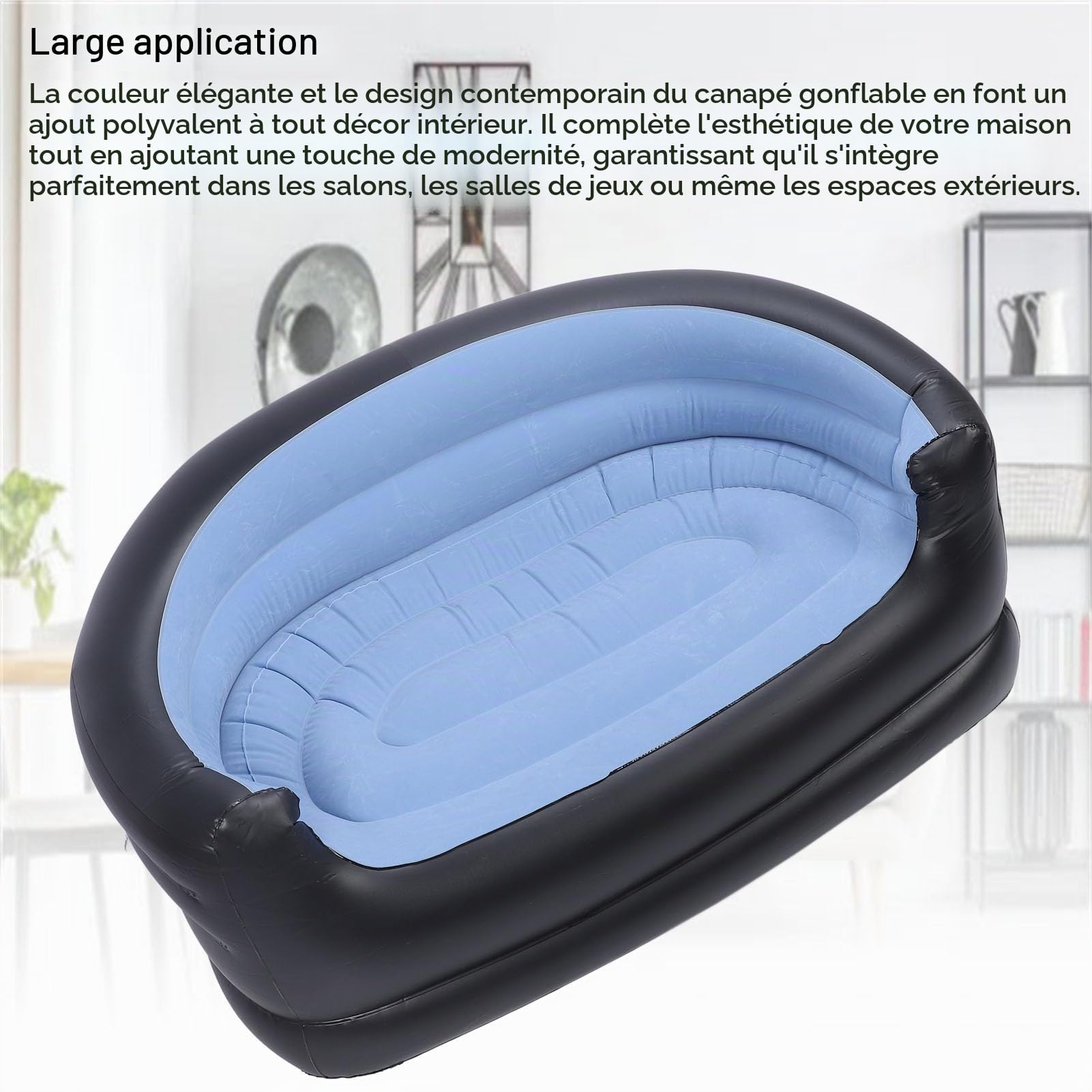 Asixxsix Canapé Gonflable d'extérieur, canapé Gonflable Portable, Chaise Gonflable Confortable, Matelas Gonflable étanche, canapé Gonflable, Chaise de Camping (Blue)